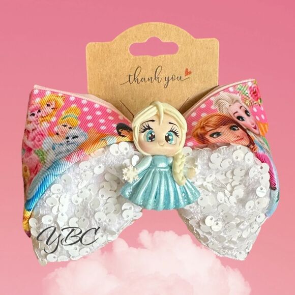 Frozen princesses handmade bow - Picture 1 of 1